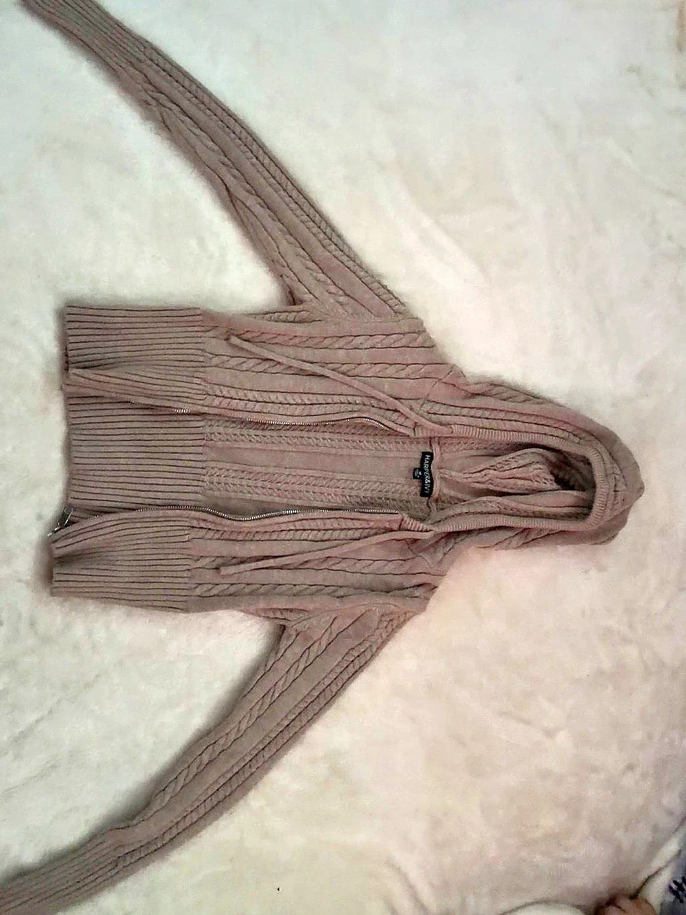 Harpers & Ivy Women's Knit Cardigan Brown Medium